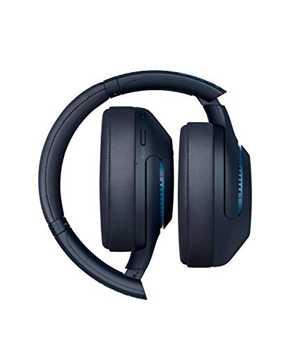 Sony WH-XB900N - Auriculares InalámbRricos Cancelación de uido, Bluetooth, Extra Bass, 30h de batería, Carga Rápida, Óptimo para trabajar, Micro para llamadas manos libres, Azul