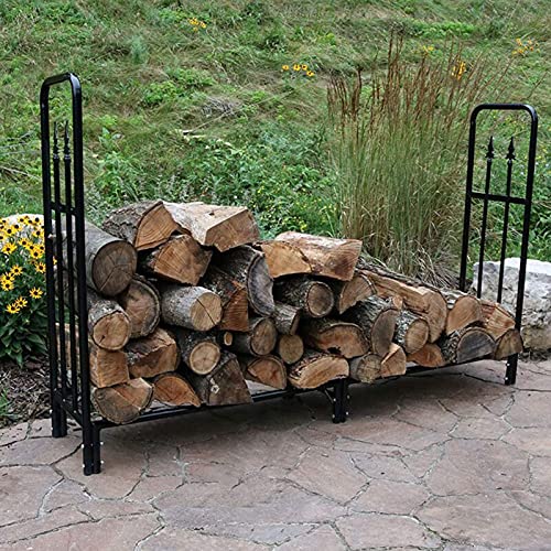 Soporte De Leña De 6 Pies Para Exteriores, Resistente, Para Leña, Soporte De Leña Tubular De Acero Para Almacenamiento De Troncos En La Terraza Del Patio, Herramienta De Fácil Montaje Para Chimenea
