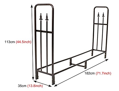 Soporte De Leña De 6 Pies Para Exteriores, Resistente, Para Leña, Soporte De Leña Tubular De Acero Para Almacenamiento De Troncos En La Terraza Del Patio, Herramienta De Fácil Montaje Para Chimenea