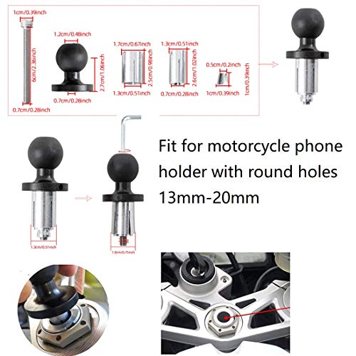 Soporte para teléfono móvil de Motocicleta para teléfono Inteligente de 4 '' - 7 '' Se Adapta a Todo Autorcycle con Agujeros