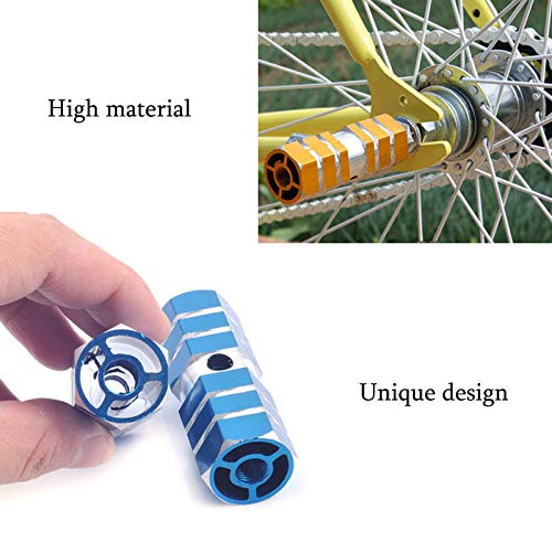 SoundZero 10pcs Clavijas de Bicicleta de Aluminio, Pedal de Eje de Bicicleta de Bicicleta de montaña BMX Pegs de Bicicleta para Eje Trasero y Pedales adecuados para niños y Adultos BMX (5 Colores)