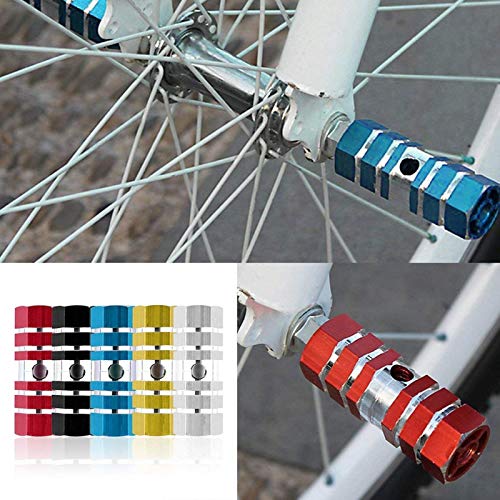 SoundZero 10pcs Clavijas de Bicicleta de Aluminio, Pedal de Eje de Bicicleta de Bicicleta de montaña BMX Pegs de Bicicleta para Eje Trasero y Pedales adecuados para niños y Adultos BMX (5 Colores)