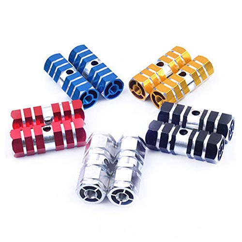 SoundZero 10pcs Clavijas de Bicicleta de Aluminio, Pedal de Eje de Bicicleta de Bicicleta de montaña BMX Pegs de Bicicleta para Eje Trasero y Pedales adecuados para niños y Adultos BMX (5 Colores)