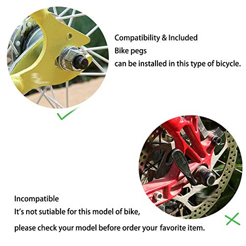 SoundZero 10pcs Clavijas de Bicicleta de Aluminio, Pedal de Eje de Bicicleta de Bicicleta de montaña BMX Pegs de Bicicleta para Eje Trasero y Pedales adecuados para niños y Adultos BMX (5 Colores)