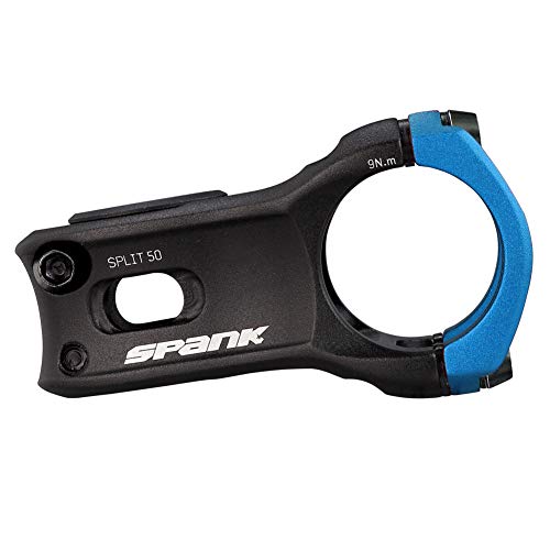 Spank Split 35 Stem - Potencia para Bicicleta de montaña y montaña para Adulto, Unisex, Color Azul, 50 mm