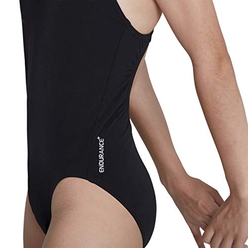 Speedo Endurance+ Medalist Traje de Baño, Niñas, Negro, 9-10 Años