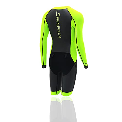 Speedo Fastskin Swimrun Male Fullsuit 2.0-Soa1911 Hombre, Black/Bright Zest, M