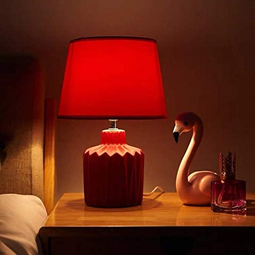 Spice Rack Lámpara de Mesa de Noche de Escritorio LED para Dormitorio, Sala de Estar, lámpara de Mesa de Dormitorio, lámpara de Mesa pequeña de Estilo nórdico Creativo, lámpara de Mesa de cerámica
