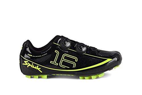 Spiuk 16Mc MTB C Zapatillas, Unisex Adulto, Negro Amarillo, 46