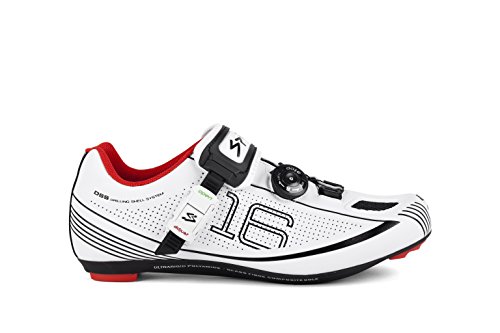 Spiuk 16R Road Zapatillas, Unisex, Blanco/Negro, 37