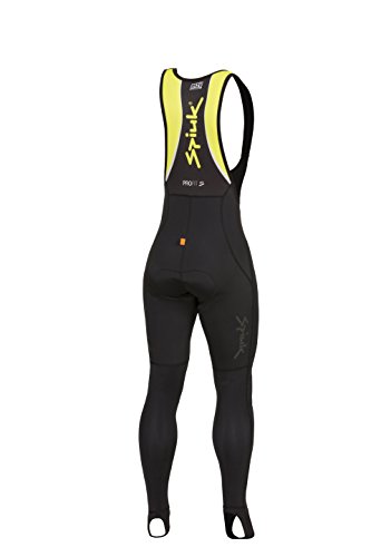 Spiuk Elite Plus Culote Largo C/T, Hombre, Negro/Amarillo, S