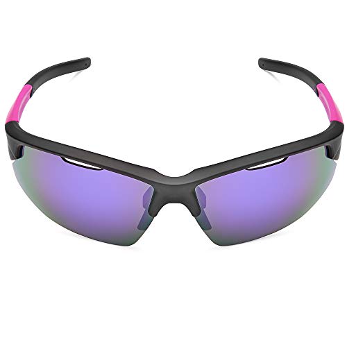 Spiuk Sportline Gafas Ciclismo Rimma, Adultos Unisex, Negro/Fucsia, Unico