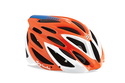 Spiuk Zirion - Casco unisex, Naranja / Blanco, 53 - 61 cm