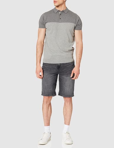 Springfield Polo Block TORZA Suéter, Gris Medio, L para Hombre