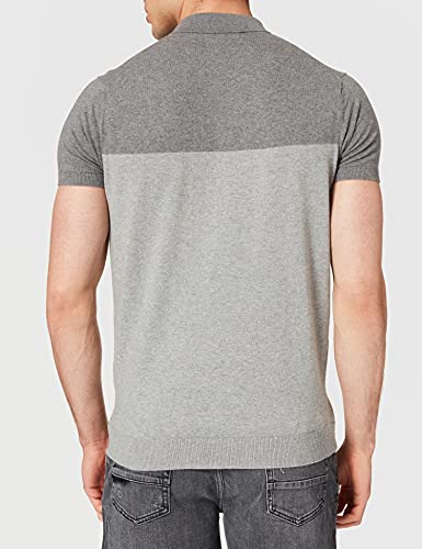 Springfield Polo Block TORZA Suéter, Gris Medio, L para Hombre