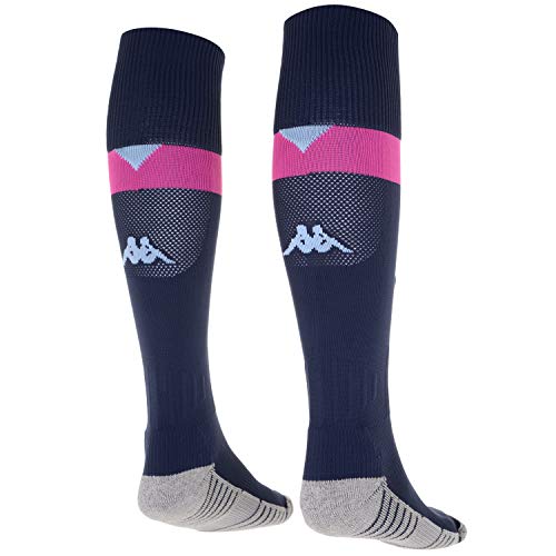 SSC NAPOLI Calcetines Gara Third 2020/21 para competición 2020/21, unisex, adultos, Calcetines Gara Third 2020/21, 31125BWCNAA04, Azul oscuro - Rosa, 8