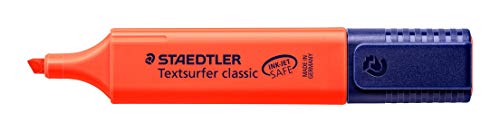 STAEDTLER 364-2 - Pack de 10 marcadores fluorescente, color Rojo