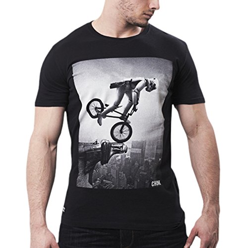 Star Wars - camiseta de Soldado de Asalto en bicicleta - algodón - negra - M