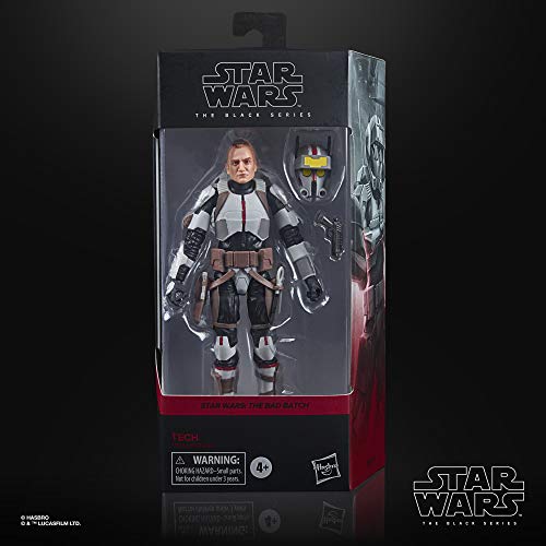 Star Wars The Black Series - Figura de Tech a Escala de 15 cm con Accesorios The Bad Batch - Edad: 4+