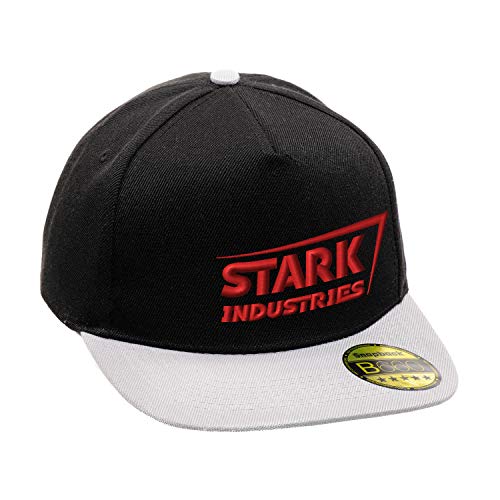 Stark Industries Iron Man Super Hero Red Negro/Gris Original Gorra Snapback Unisex Ajustable con Visera Plana y Logotipo Urbano Bordado