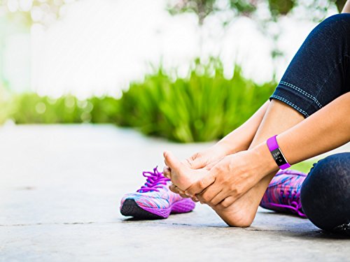 STAY Active Correas de Recambio para Fitbit Charge 2, Reloj Inteligente y Deportivo para Mujer y Hombre | Marca del Reino Unido - Diamante de Silicona (Blanca – Grande)