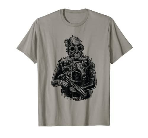 Steampunk Soldier - Gafas de casco con máscara de gas Camiseta