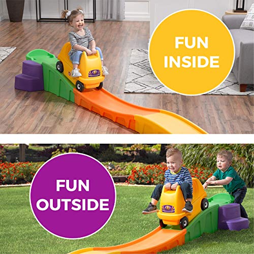 Step2 Up & Down Roller Coaster Montaña rusa para niños | Montaña Rusa arriba y abajo para jardín y casa | Juguete para niño con coche | Jugar con juegos