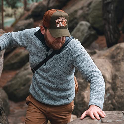 Stetson Gorra Trucker Camping Yeti Hombre - Camionero de béisbol Malla Snapback, con Visera, Forro, Forro otoño/Invierno - Talla única Verde Oliva