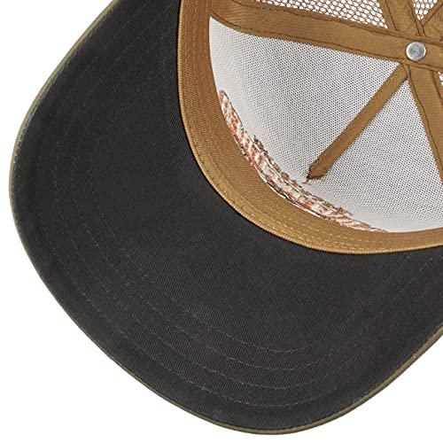 Stetson Gorra Trucker Camping Yeti Hombre - Camionero de béisbol Malla Snapback, con Visera, Forro, Forro otoño/Invierno - Talla única Verde Oliva