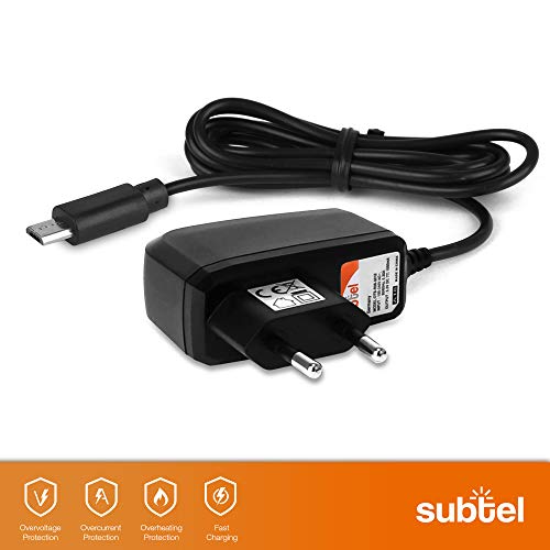 subtel® Cargador 1.2m Compatible con Xiaomi Mi 360° Security Camera 2K, 2K Pro/Mi Portable Electric Air Pump/Mi Smart Clock, Cable Carga Micro USB 5V 2A / 2000mA Fuente de Alimentación