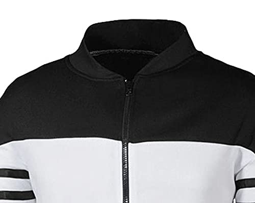 Sudaderas Deportivas De Compresión para Hombres Sudaderas De Color Patchwork Pullover Sudaderas