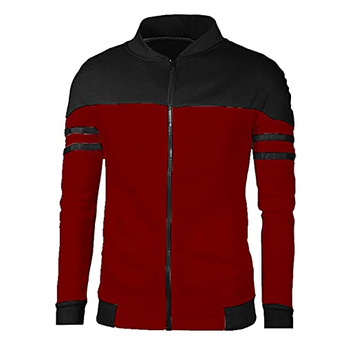 Sudaderas Deportivas De Compresión para Hombres Sudaderas De Color Patchwork Pullover Sudaderas