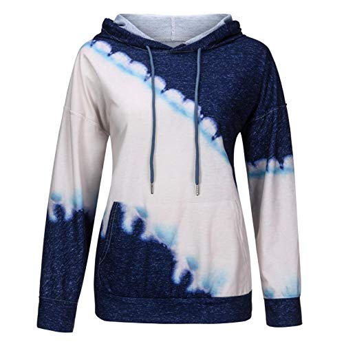 Sudaderas Hoodie Nuevas Sudaderas De Talla Grande para Mujer, Sudaderas con Estampado Tie-Dye, Camisetas De Manga Larga con Cuello Redondo,