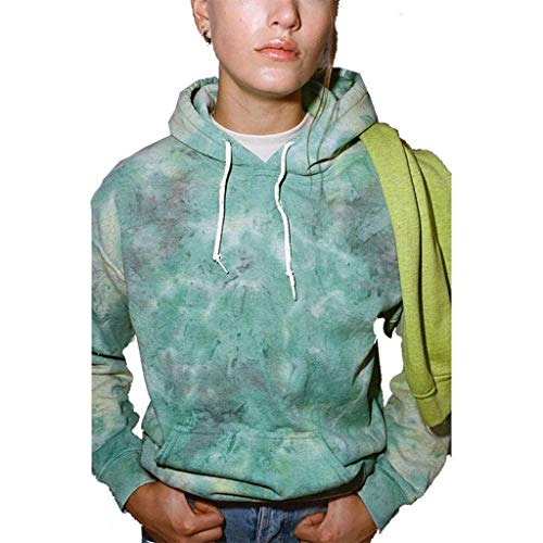 Sudaderas Hoodie Tie Dye Hoodies Mujer Sudadera Suelta Casual Impreso Harajuku Sudadera Otoño E Invierno Gradient Sudaderas Top S Verde