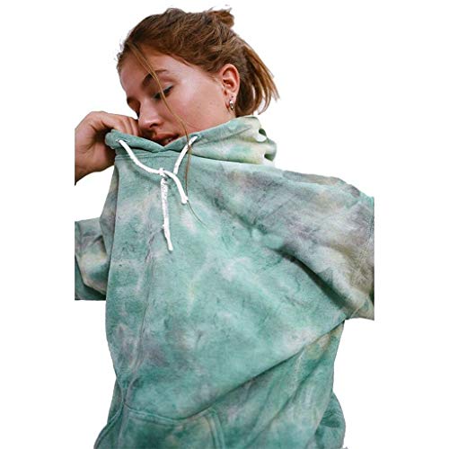 Sudaderas Hoodie Tie Dye Hoodies Mujer Sudadera Suelta Casual Impreso Harajuku Sudadera Otoño E Invierno Gradient Sudaderas Top S Verde