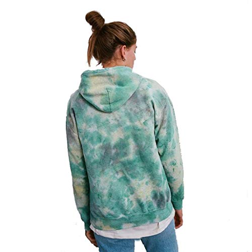 Sudaderas Hoodie Tie Dye Hoodies Mujer Sudadera Suelta Casual Impreso Harajuku Sudadera Otoño E Invierno Gradient Sudaderas Top S Verde