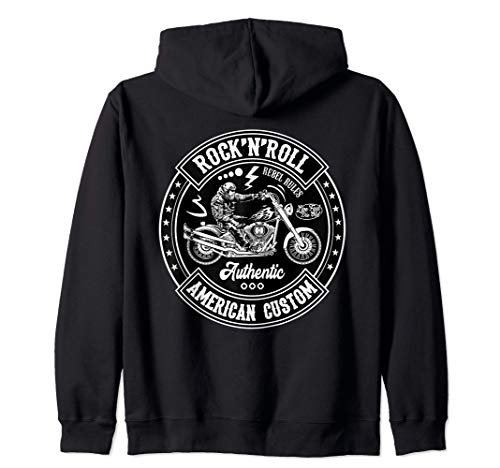 Sudaderas Rockabilly Hombre Mujer Motera Rock and Roll Sudadera con Capucha