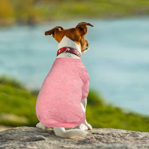 Suéter Mascotas,Jersey de Forro Polar para Perros y Gatos,Suéter para Perros Y Gatos para Mascotas,Ropa de Mascota para Cachorro,Adecuado para Perros y Gatitos pequeños,medianos.(Rosado, L)