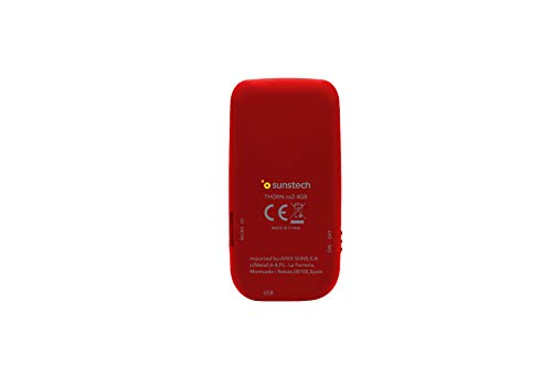 Sunstech Thorn - Reproductor de MP4 (4 GB, pantalla de 1,8", Radio) rojo