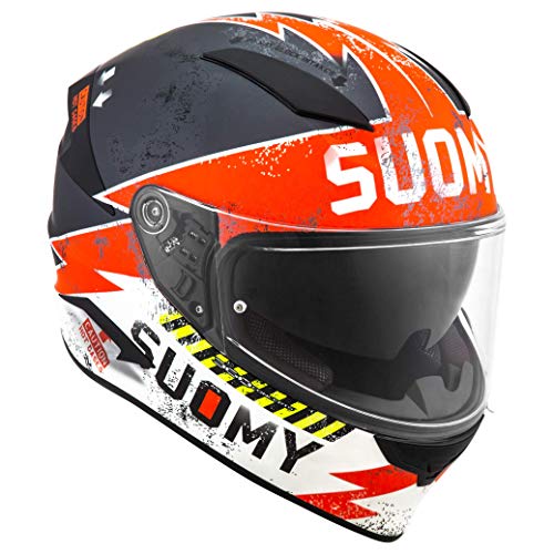 Suomy Speedstar Propeller - Casco de Moto Mate Anthr/Red, L