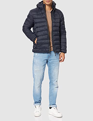 Superdry Classic Fuji Puffer Chaqueta para Hombre, Azul (Eclipse Navy), L