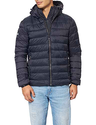 Superdry Classic Fuji Puffer Chaqueta para Hombre, Azul (Eclipse Navy), L