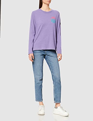 Superdry Heritage Mountain LS Top Camiseta, Prism Violet, M para Mujer