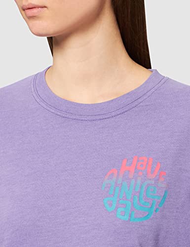 Superdry Heritage Mountain LS Top Camiseta, Prism Violet, M para Mujer