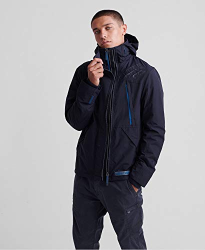 Superdry Hooded Polar Wind Attacker Chaqueta Deportiva, Azul (Nu Navy A7p), XS para Hombre