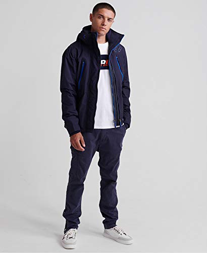 Superdry Hooded Polar Wind Attacker Chaqueta Deportiva, Azul (Nu Navy A7p), XS para Hombre