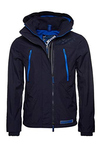 Superdry Hooded Polar Wind Attacker Chaqueta Deportiva, Azul (Nu Navy A7p), XS para Hombre