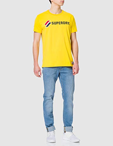 Superdry M1010971A Camiseta, Amarillo náutico, M para Hombre