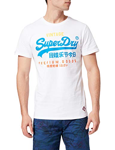 Superdry M1011201A Camiseta, Óptica, 3XL para Hombre