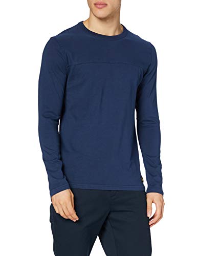 Superdry Narrative Football Top Camiseta, Atlant Navy, S para Hombre